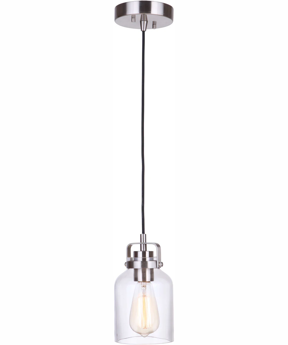Foxwood 1-Light Mini Pendant Brushed Polished Nickel - Image 2
