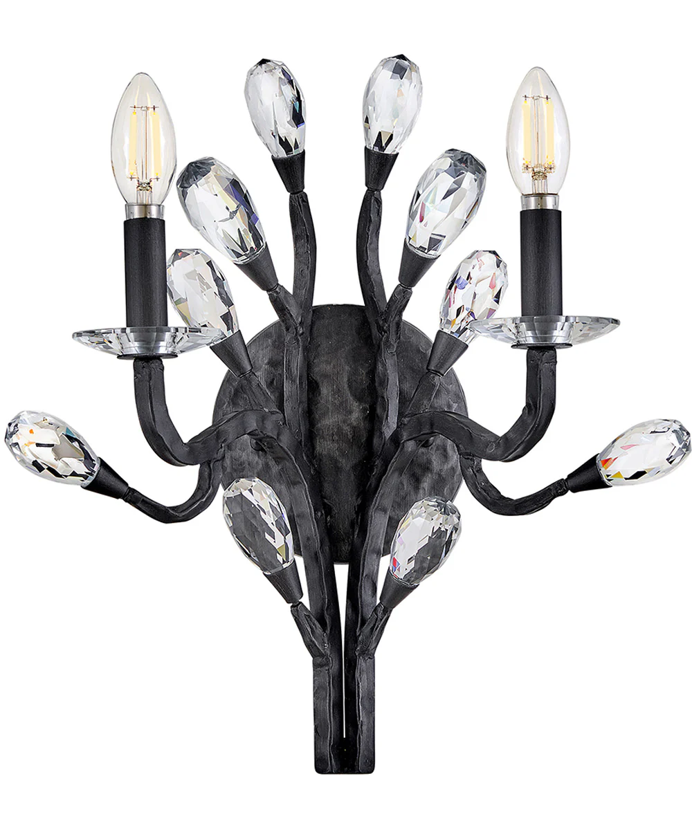 Eve 2-Light Medium Two Light Sconce in Brushed Graphite