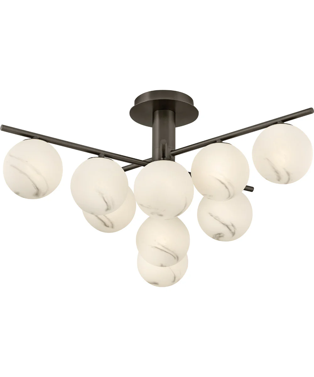 Selene 9-Light Large Semi-Flush Mount in Black Oxide - Image 4