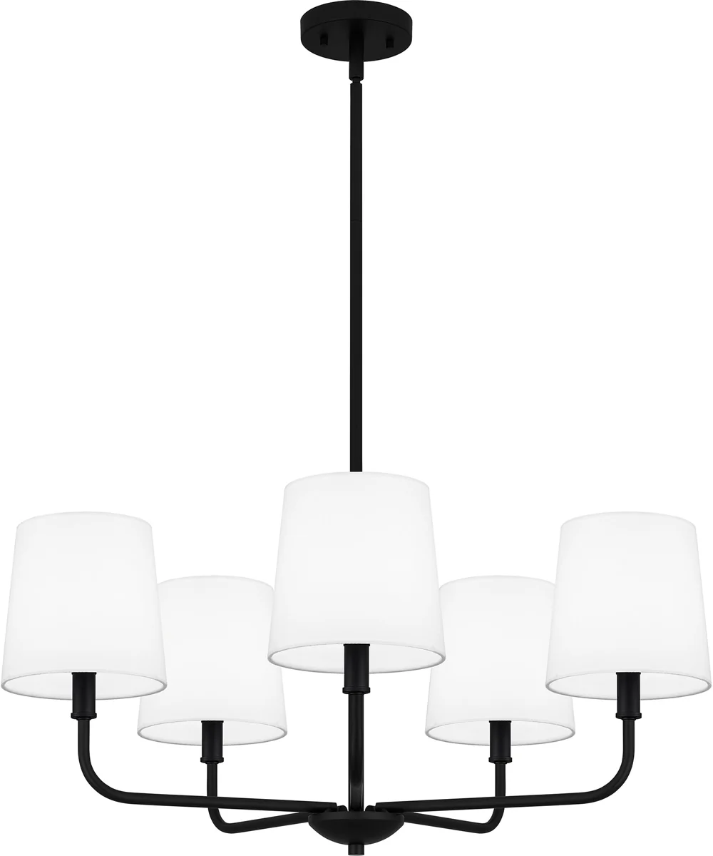 Gallagher 5-light Chandelier Matte Black - Image 4