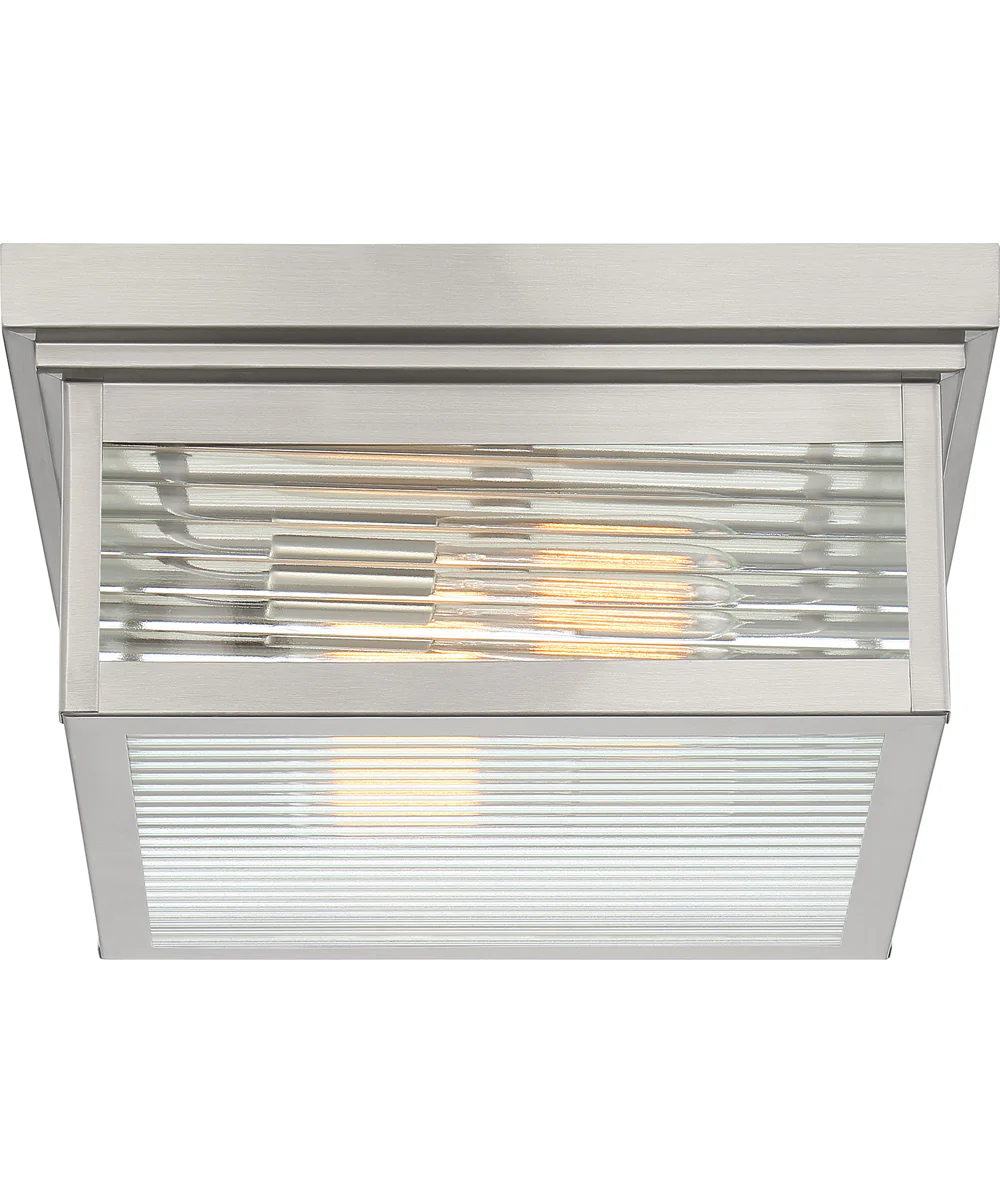 Gardner Medium 2-light Outdoor Ceiling Light Stainless Steel - Image 4