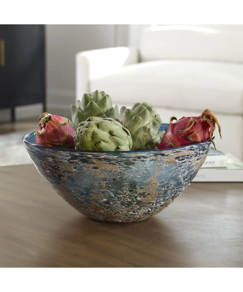 Genovesa Aqua Glass Bowl - Image 2