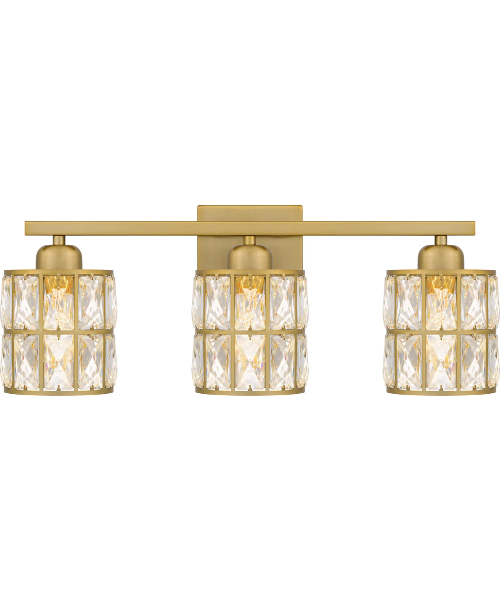 Gibson Large 3-light Bath Light Aged Brass