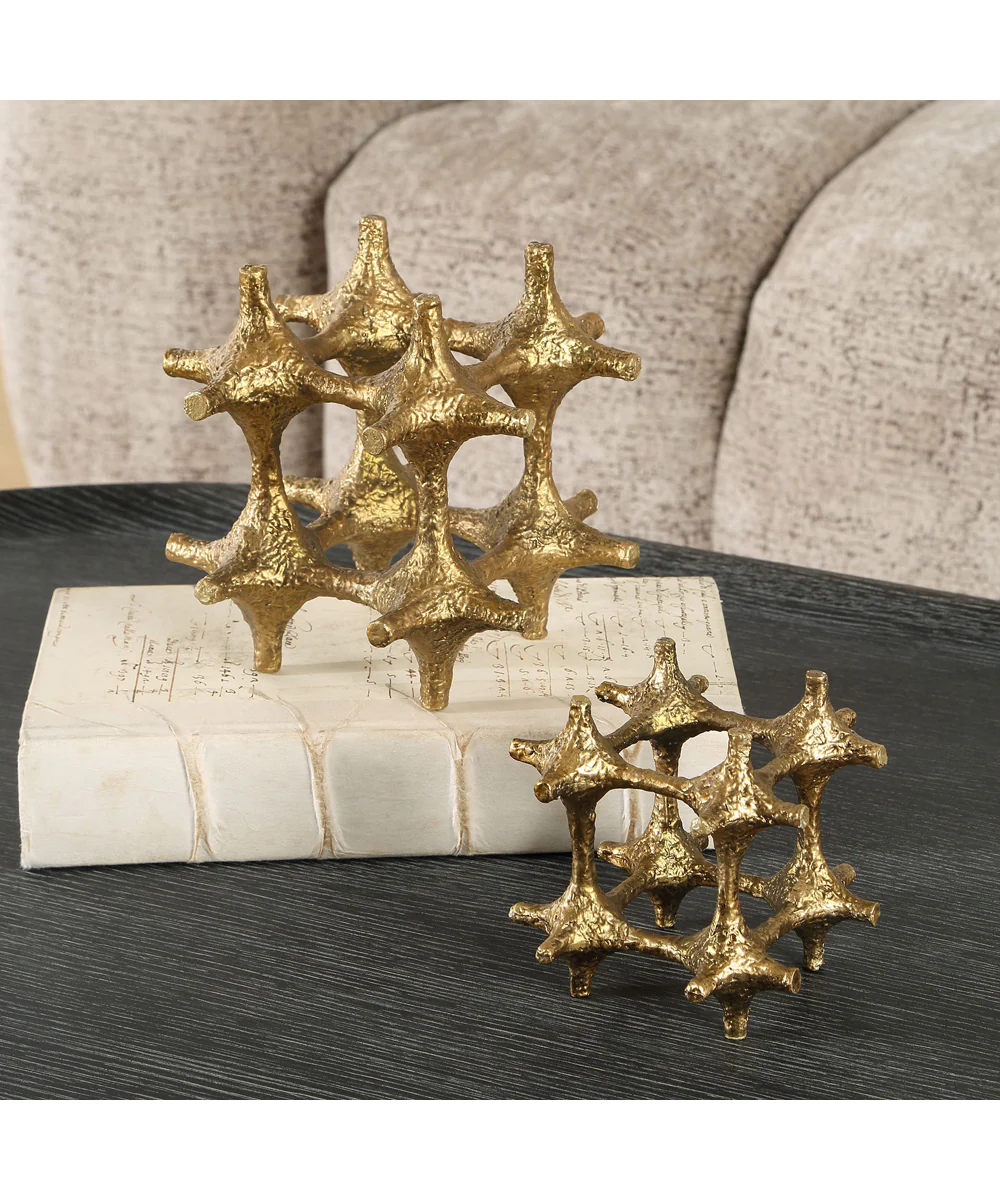 Gilded Connection Modern Sculptures Set of 2 - Image 3