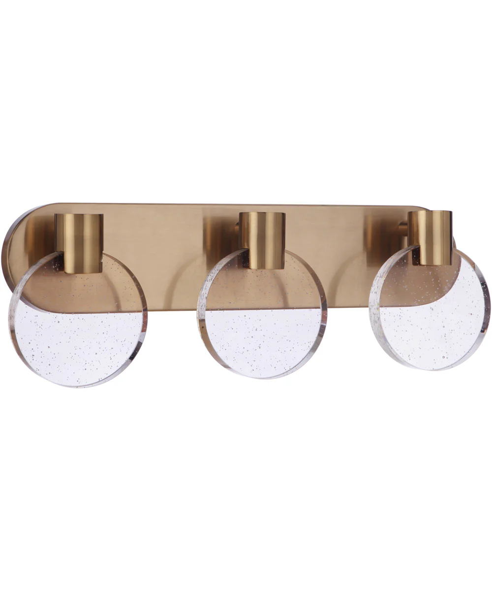 Glisten 3-Light Lighting Satin Brass