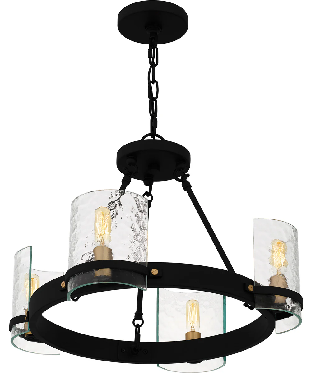 Gloucester 4-light Chandelier Matte Black - Image 4