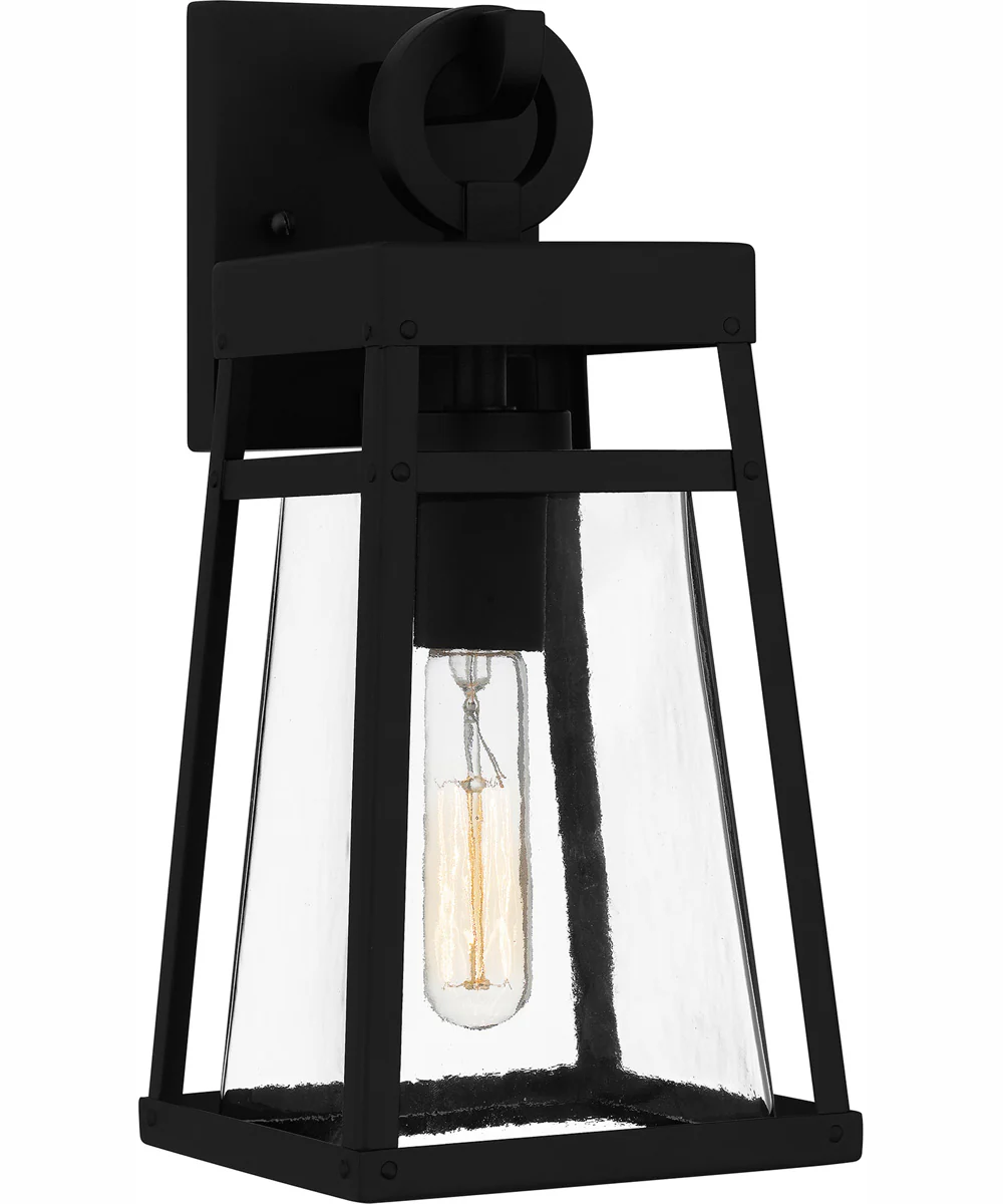 Godfrey Small 1-light Outdoor Wall Light Coastal Armour Aluminum Matte Black