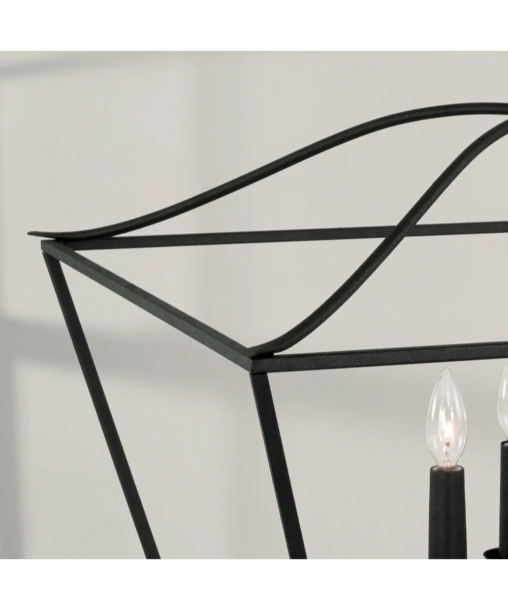 Grady 4-Light Pendant Black Iron - Image 4