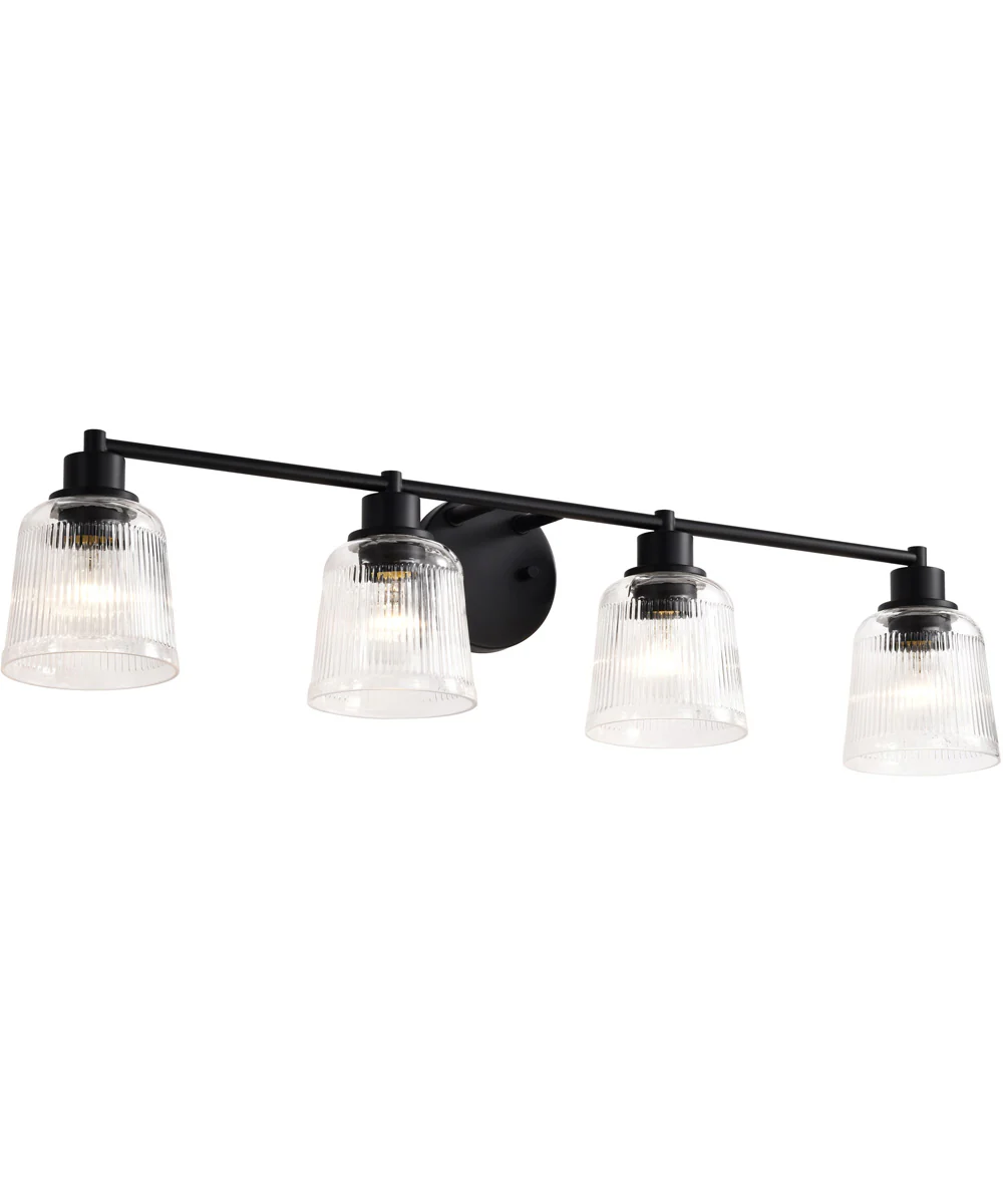 Grayson 4-Light Vanity & Wall Matte Black - Image 4