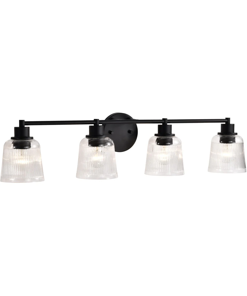 Grayson 4-Light Vanity & Wall Matte Black - Image 7