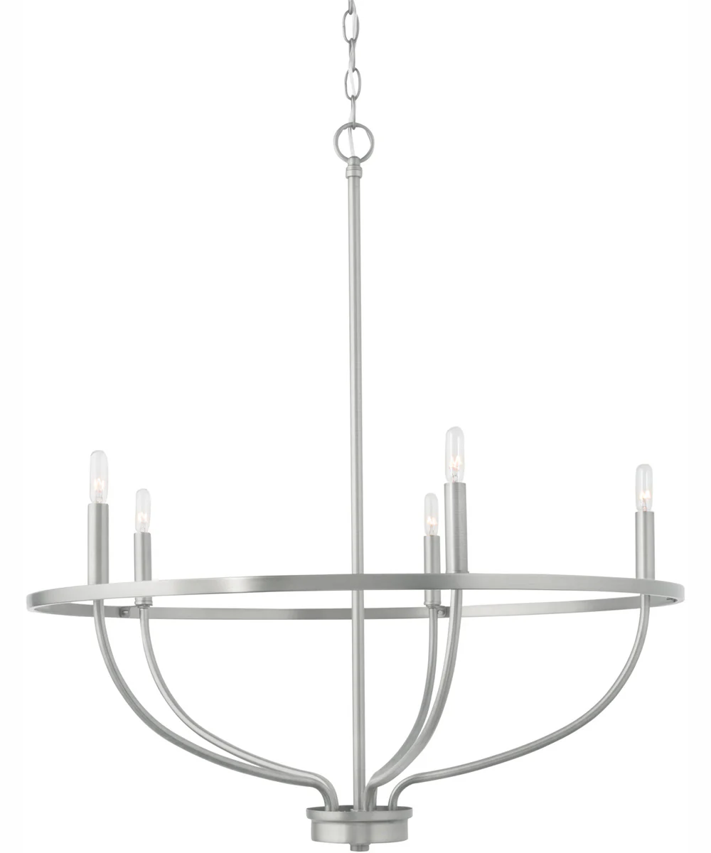 Greyson 5-Light Chandelier Brushed Nickel - Image 5