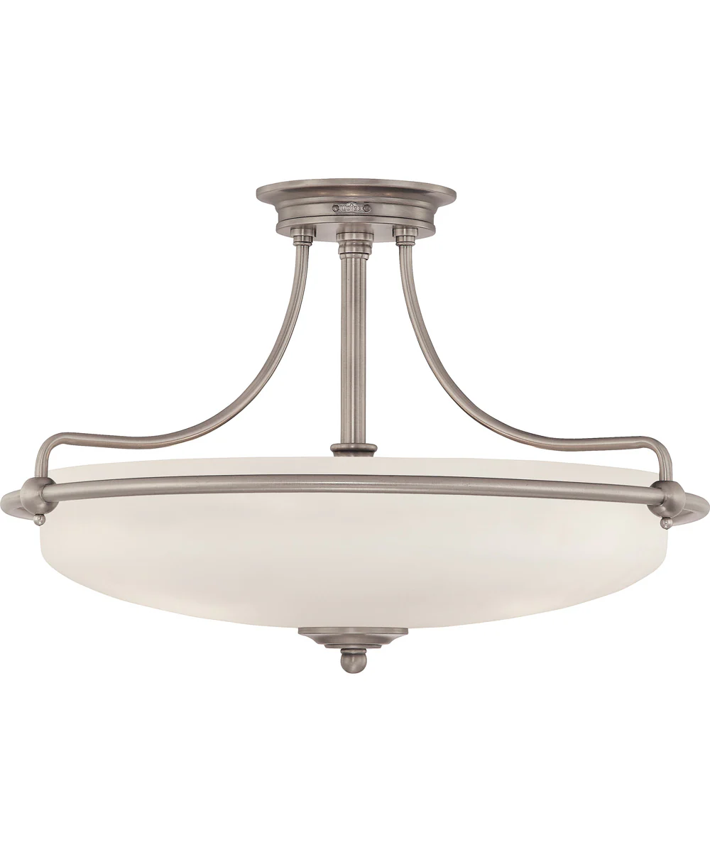 Griffin Extra Large 4-light Semi Flush Mount Antique Nickel - Image 2