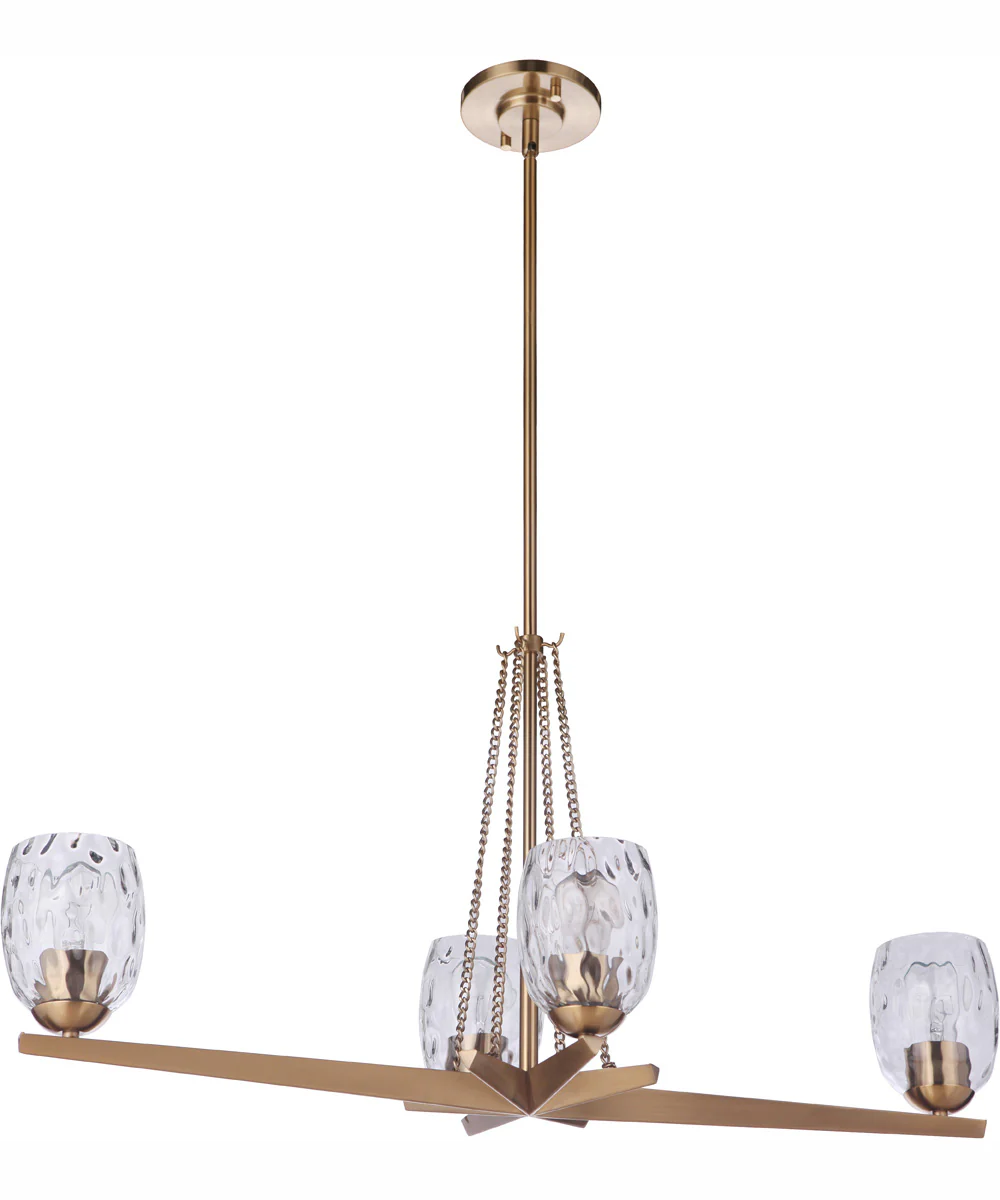 Guiding Star 4-Light Chandelier Satin Brass - Image 2