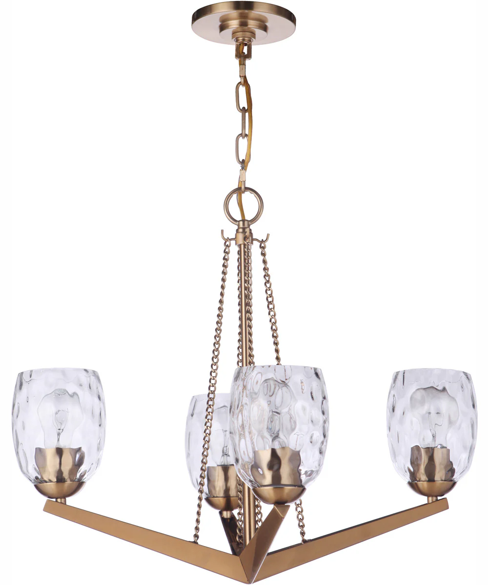 Guiding Star 4-Light Chandelier Satin Brass - Image 6