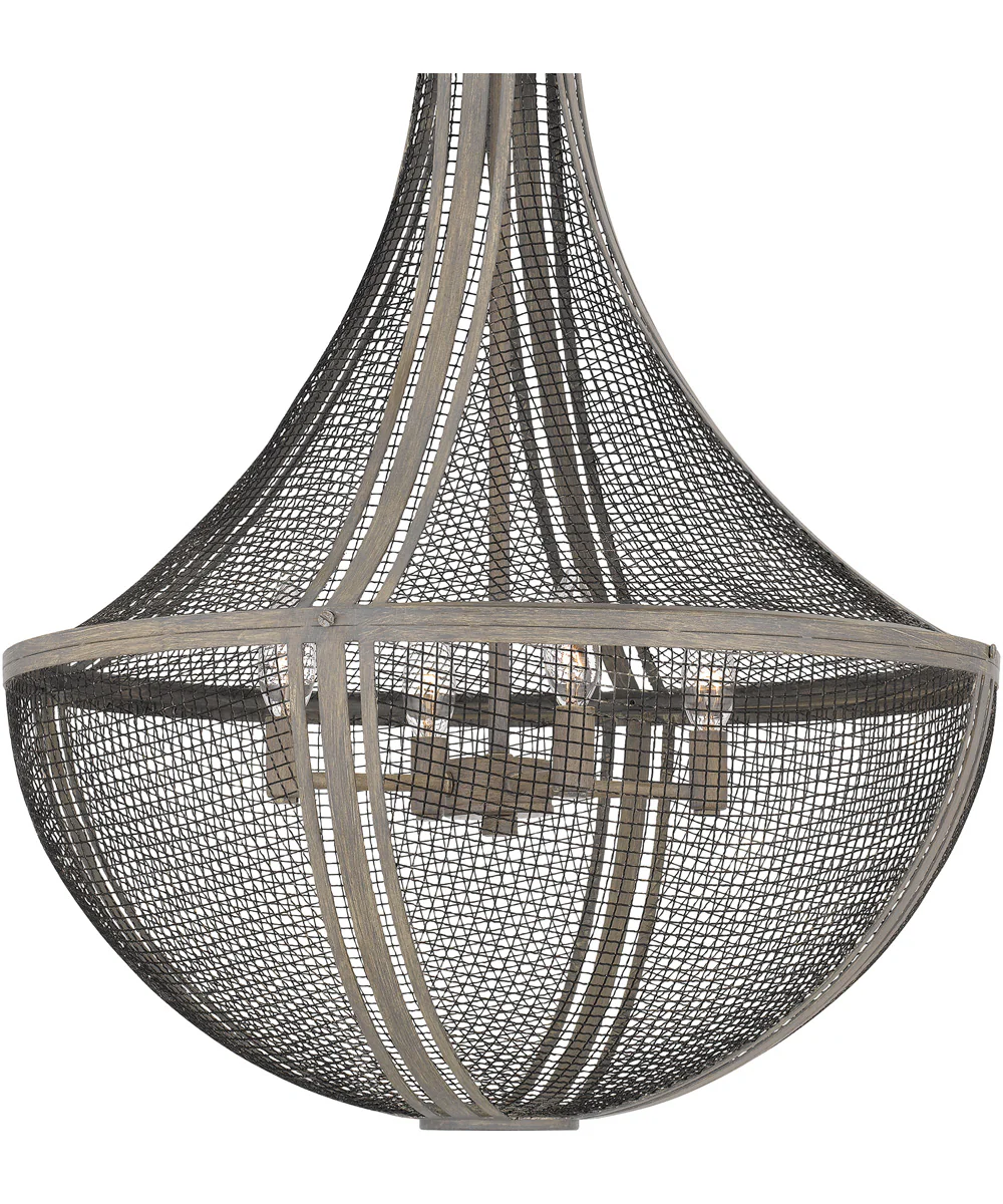 Hallie 4-light Pendant Distressed Grey Wood - Image 5