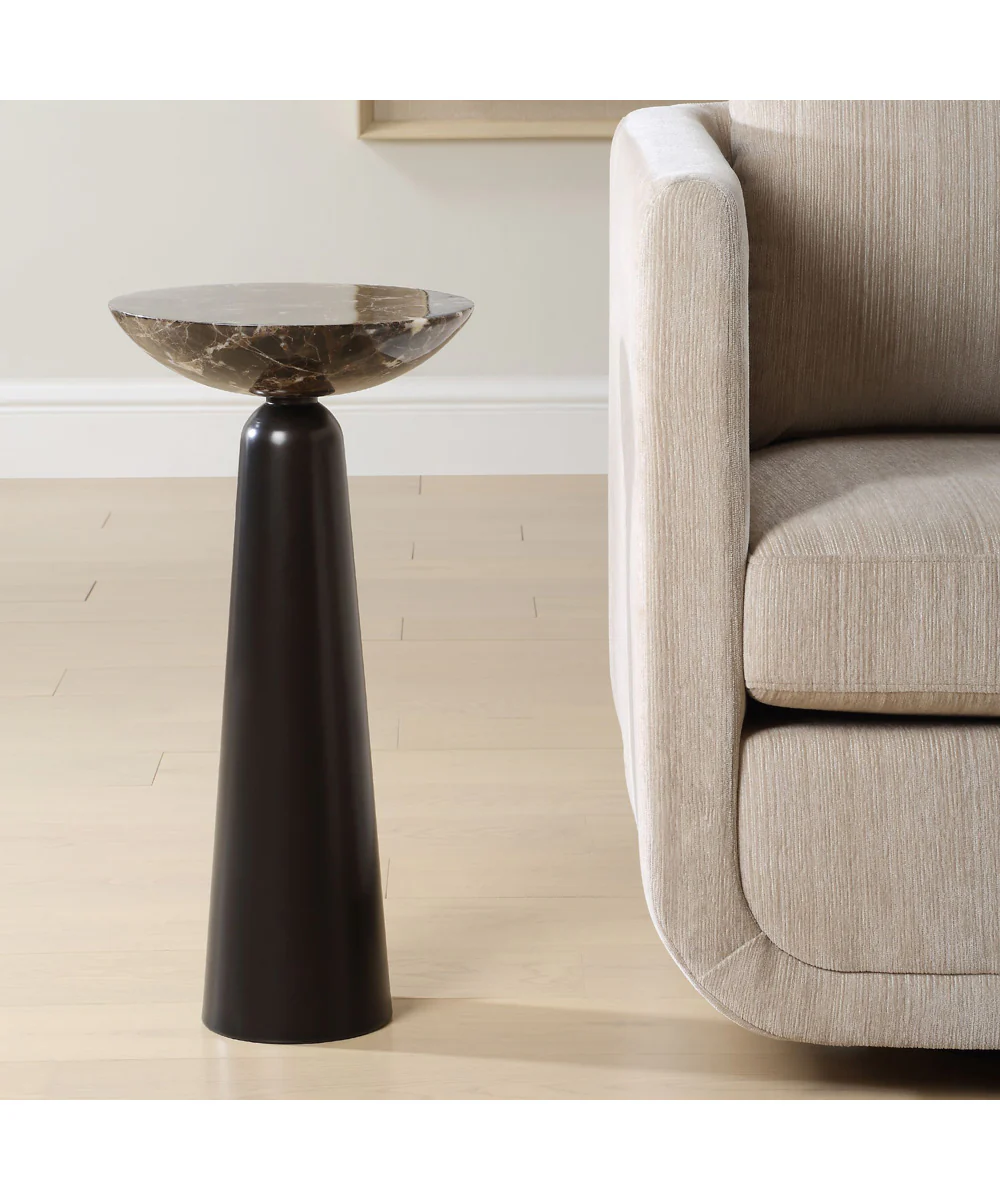 Hastings Brown Marble Accent Table - Image 3