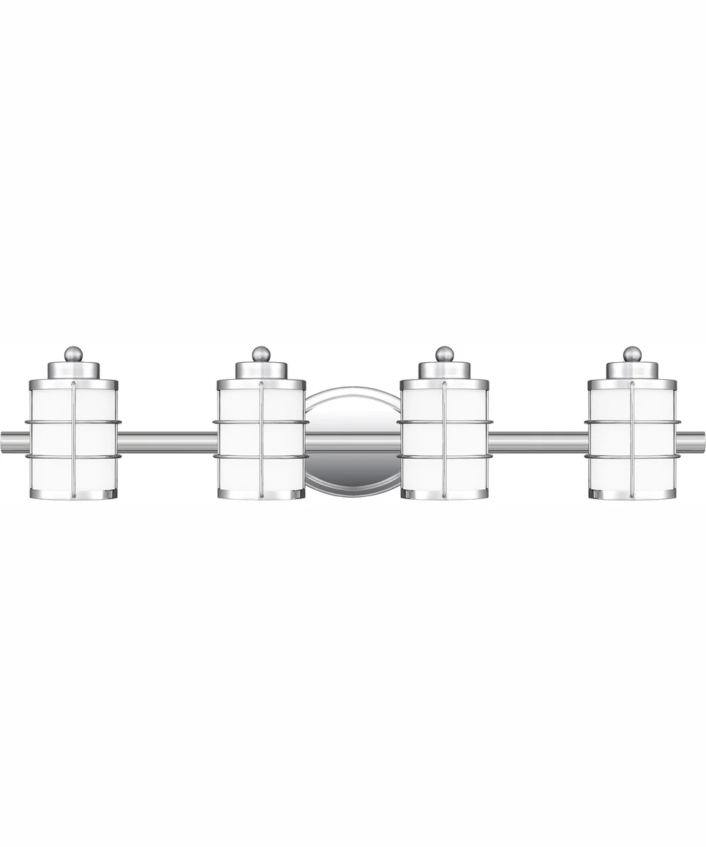 Hazlett Extra Large 4-light Bath Light Polished Chrome - Image 2