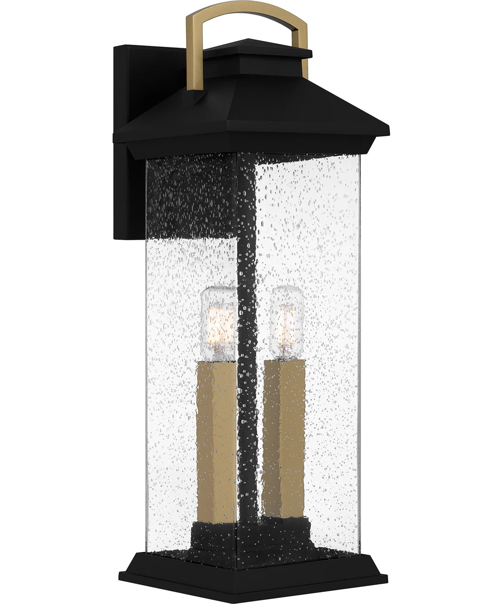 Henderson Large 2-light Outdoor Wall Light Coastal Armour Aluminum Earth Black