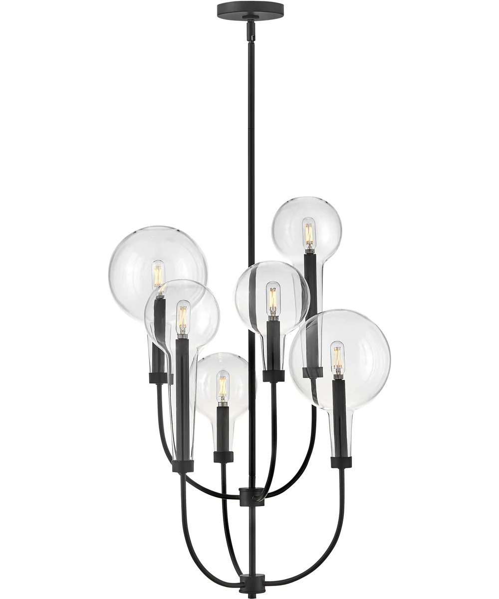 Alchemy 6-Light Medium Multi Tier in Black - Image 3