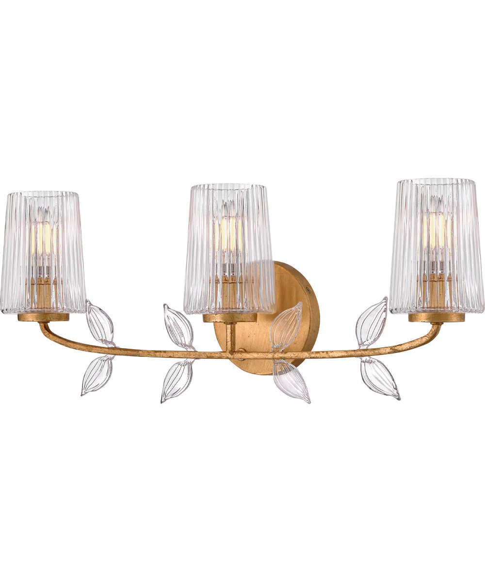 Aliso 3-Light Medium Three Light Vanity in Distressed Brass - Image 3