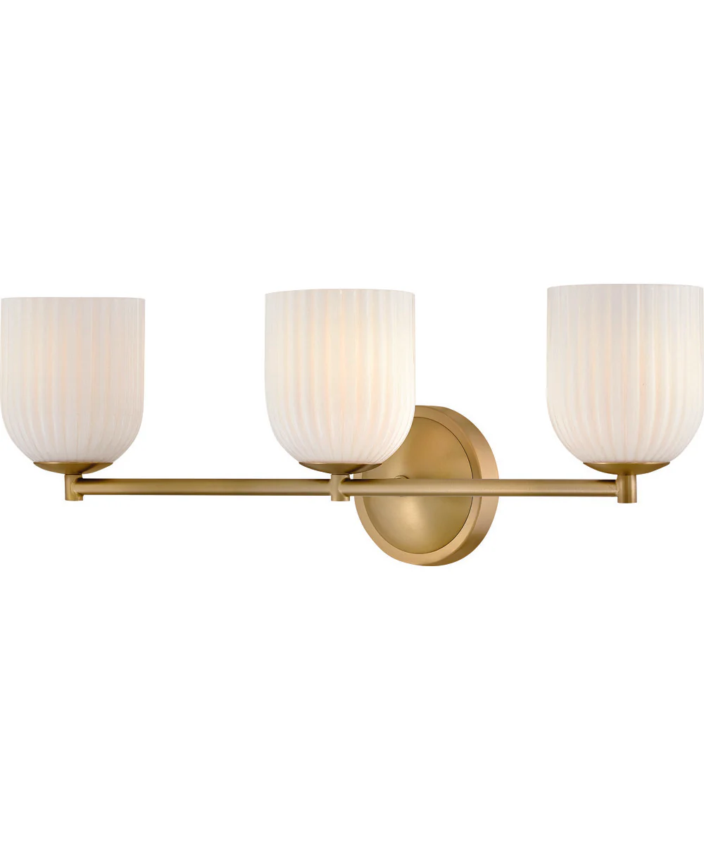 Ava 3-Light Medium Three Light Vanity in Lacquered Brass - Image 3