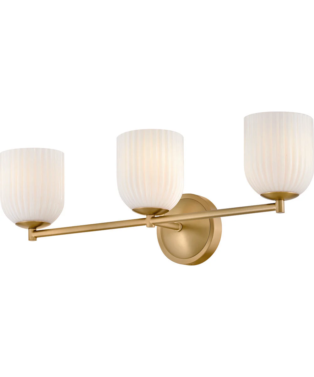 Ava 3-Light Medium Three Light Vanity in Lacquered Brass - Image 4