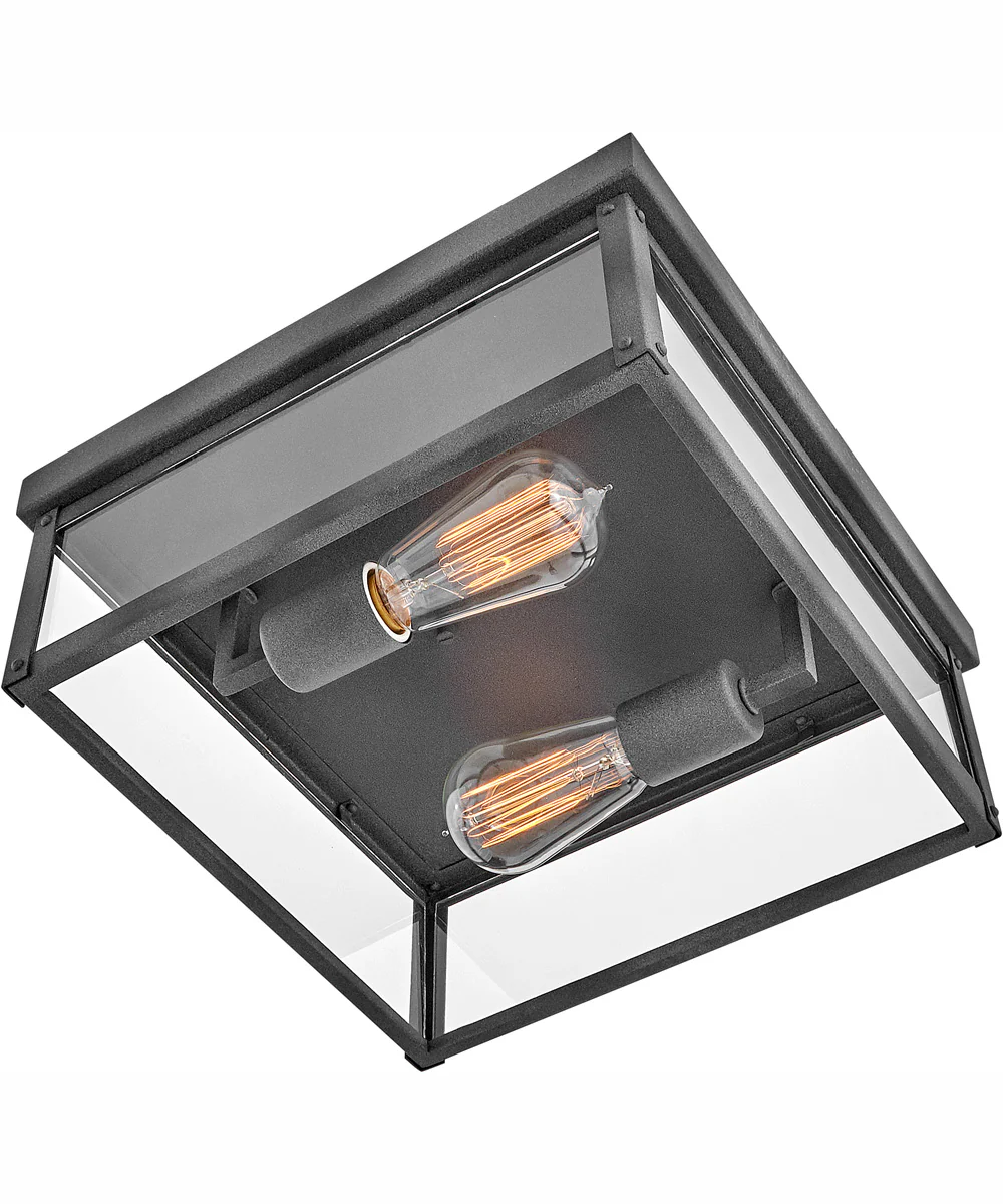 Beckham 2-Light Medium Flush Mount in Aged Zinc - Image 4