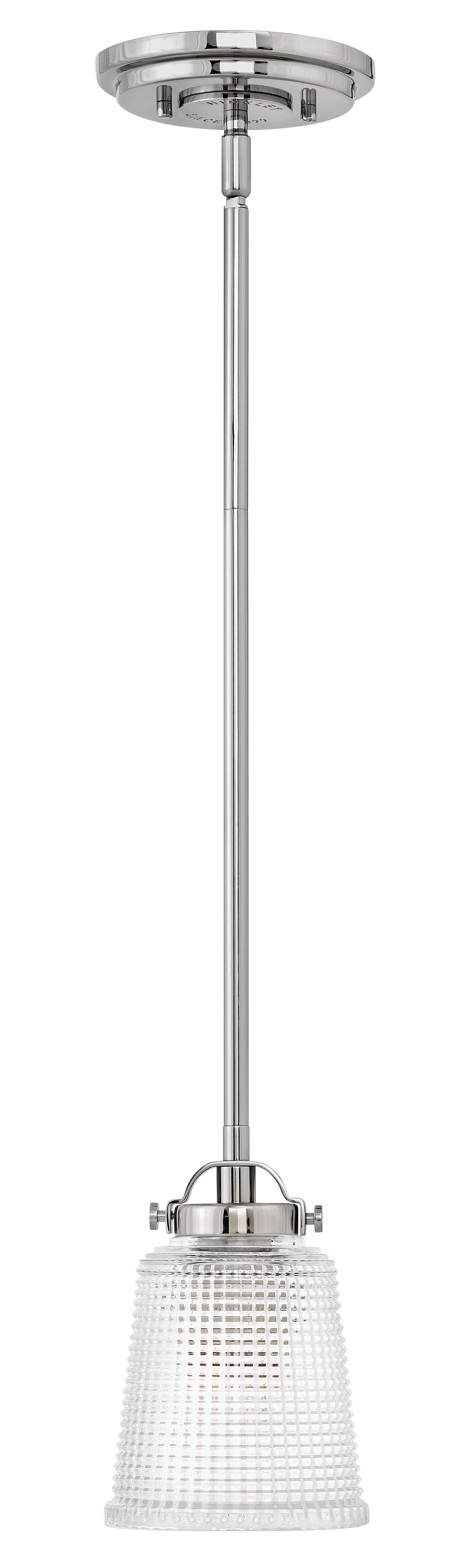 5"W Bennett 1-Light Bath Pendant in Polished Nickel