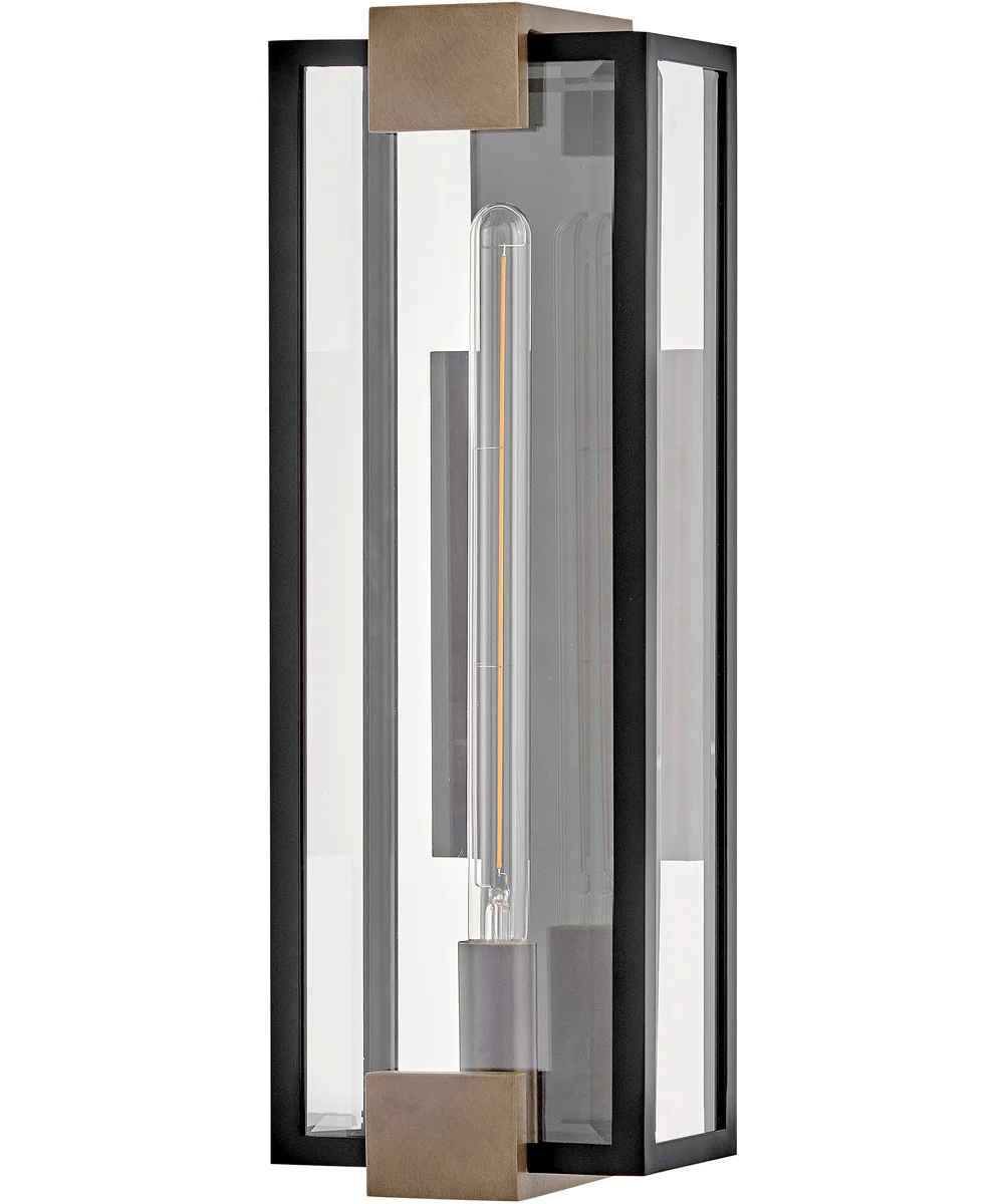 Bergen 1-Light Medium Wall Mount Lantern in Black - Image 2