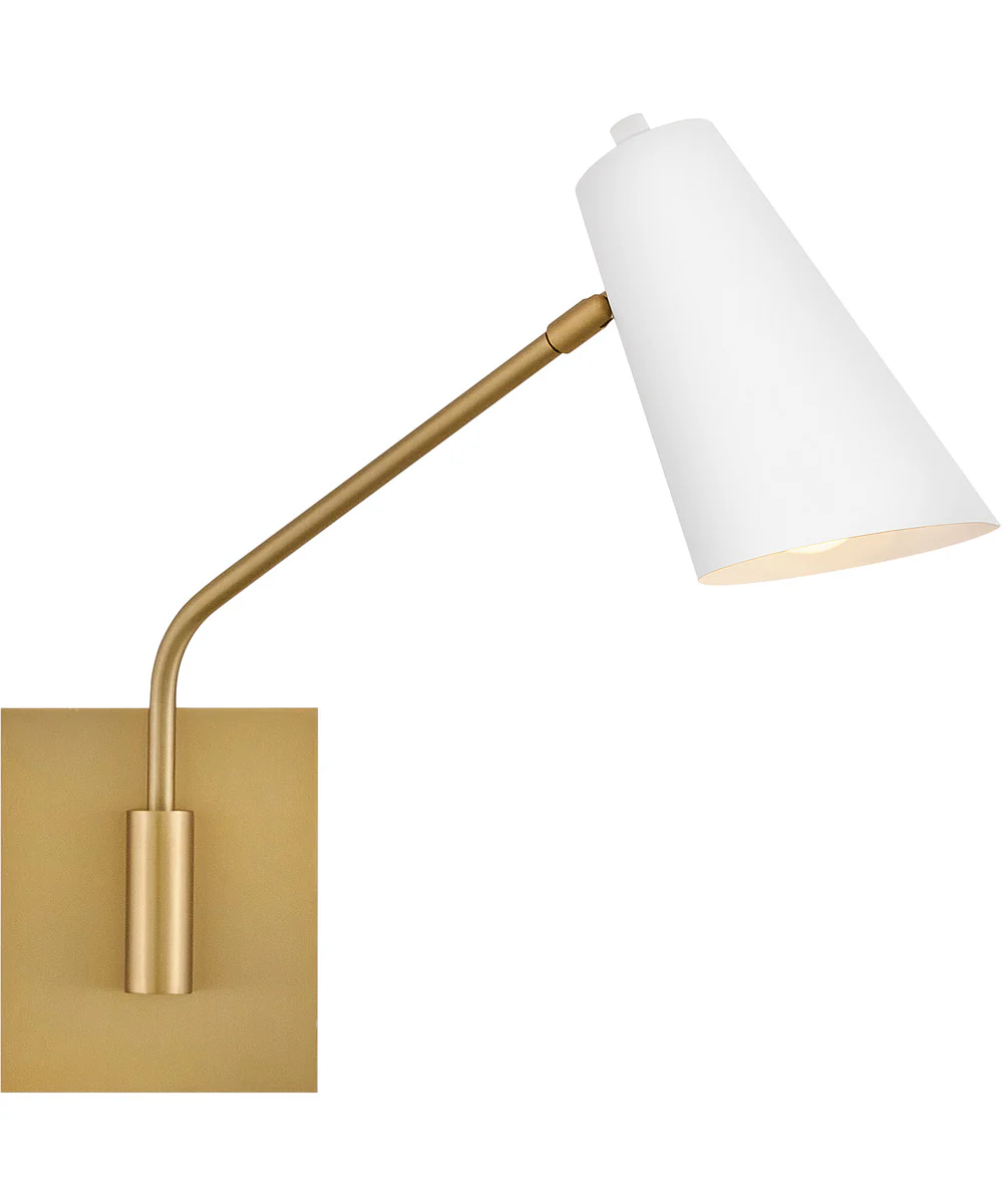 Bray 1-Light Medium Swing Arm Single Light Sconce in Lacquered Brass - Image 9