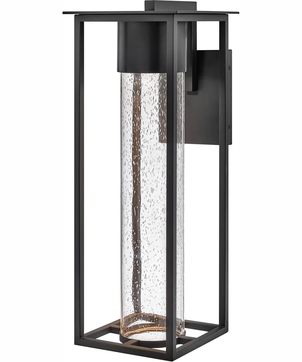 Coen Coastal Elements 1-Light Large Wall Mount Lantern in Black