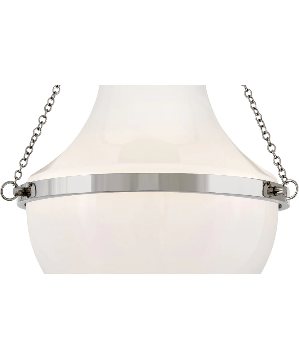 Collins 1-Light Medium Semi-Flush Mount in Polished Nickel - Image 5