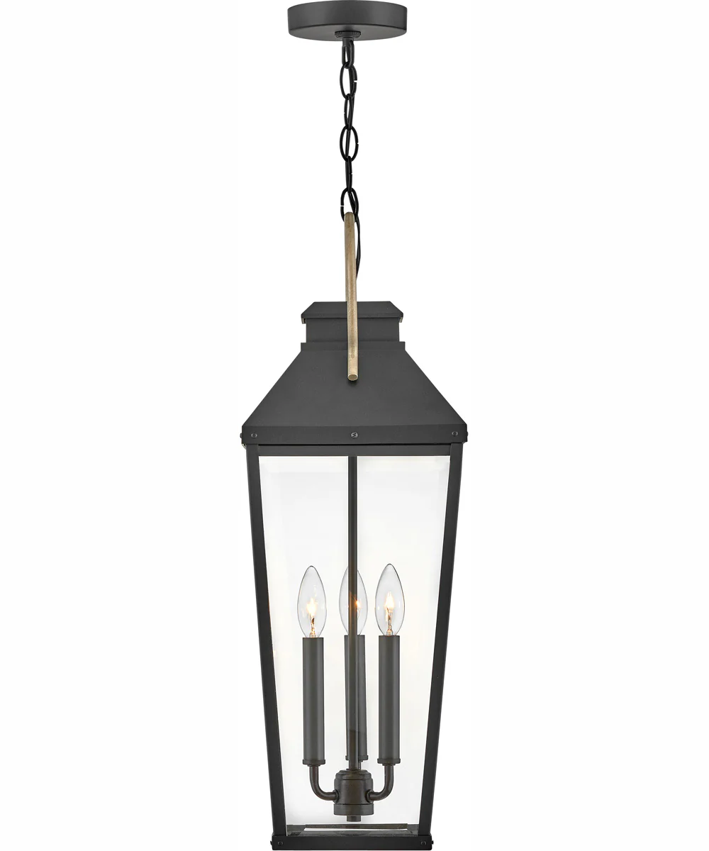 Dawson 3-Light Large Hanging Lantern in Black - Image 4