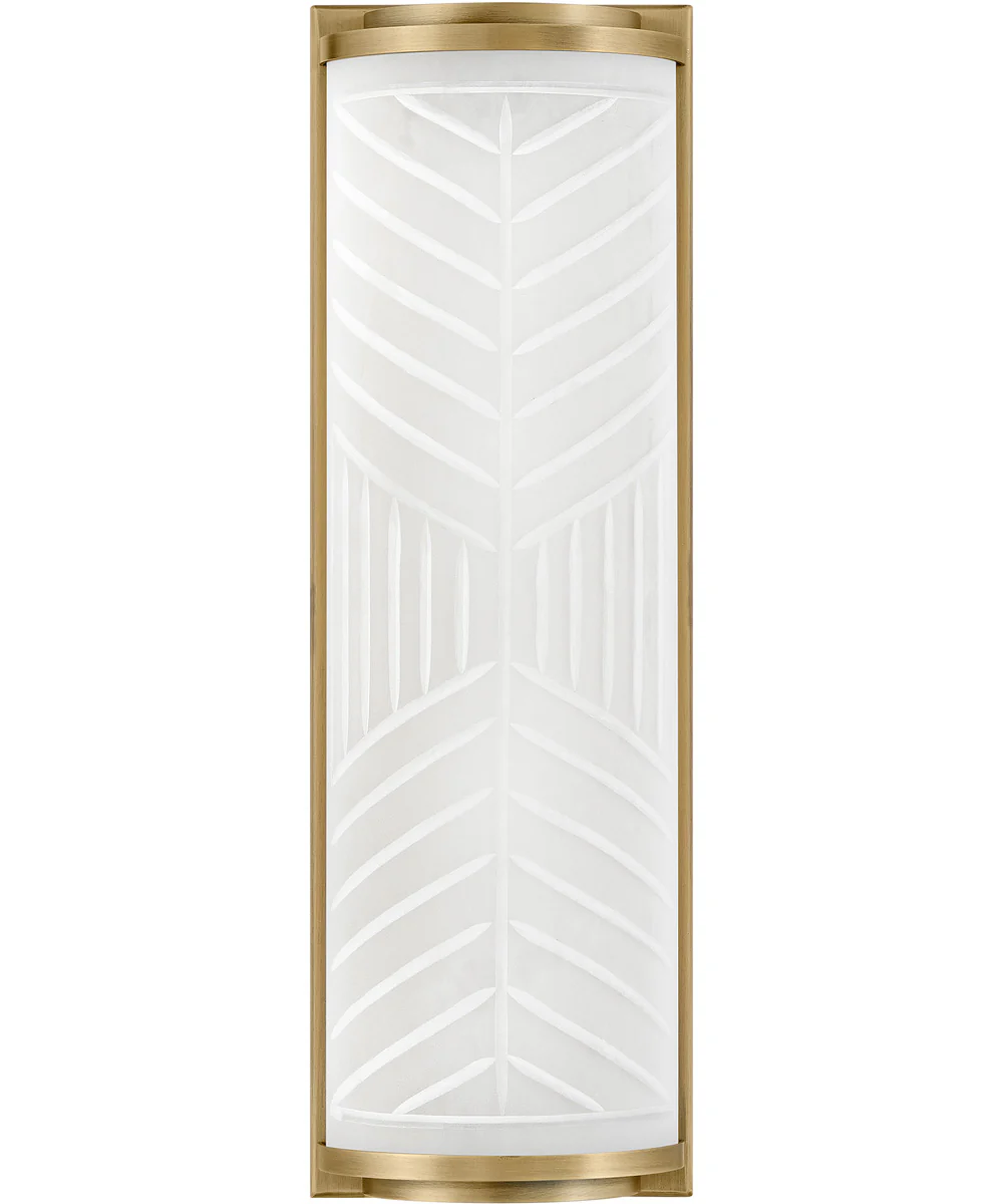 Devon LED-Light Medium Bath Sconce in Lacquered Brass
