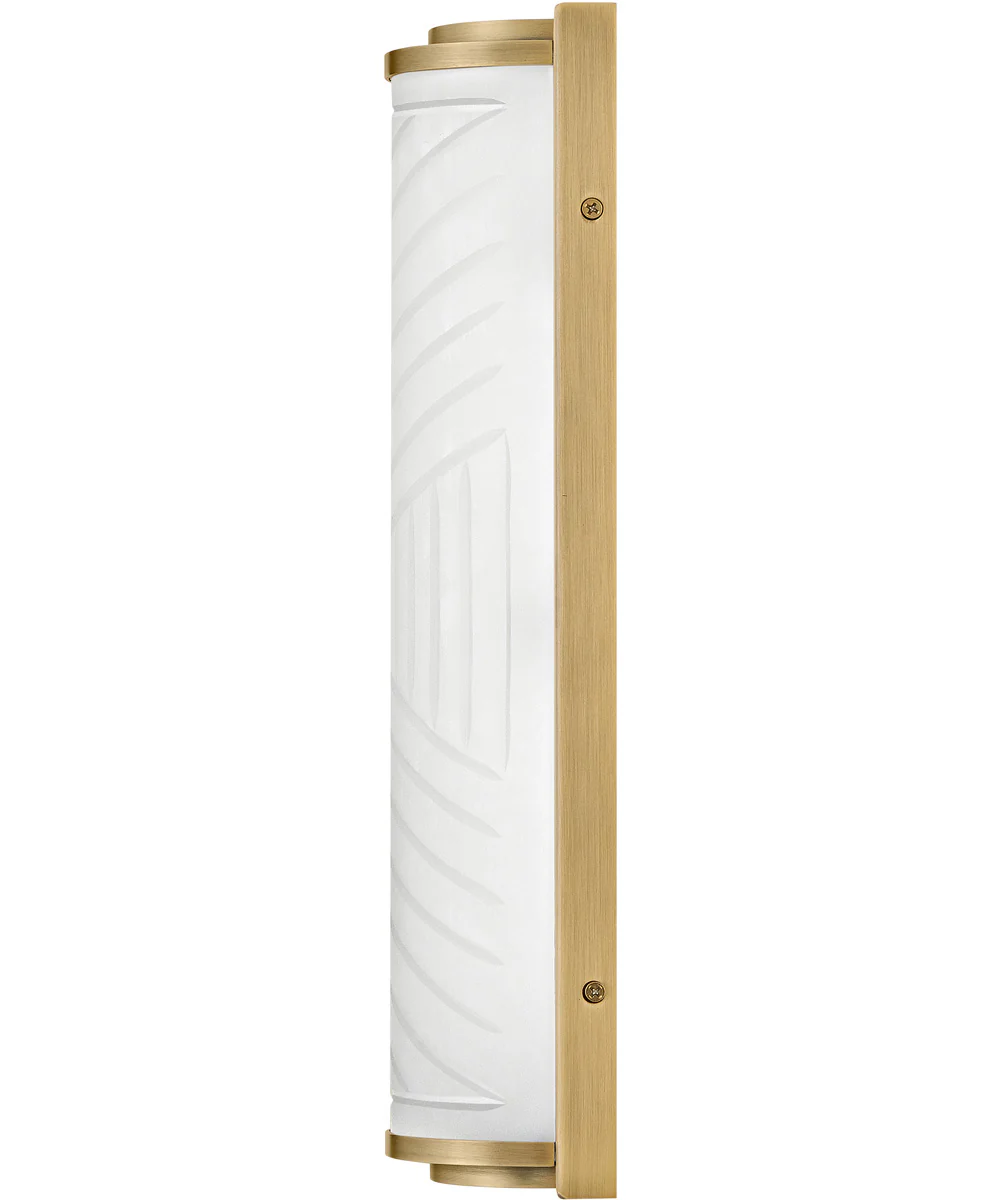 Devon LED-Light Medium Bath Sconce in Lacquered Brass - Image 10