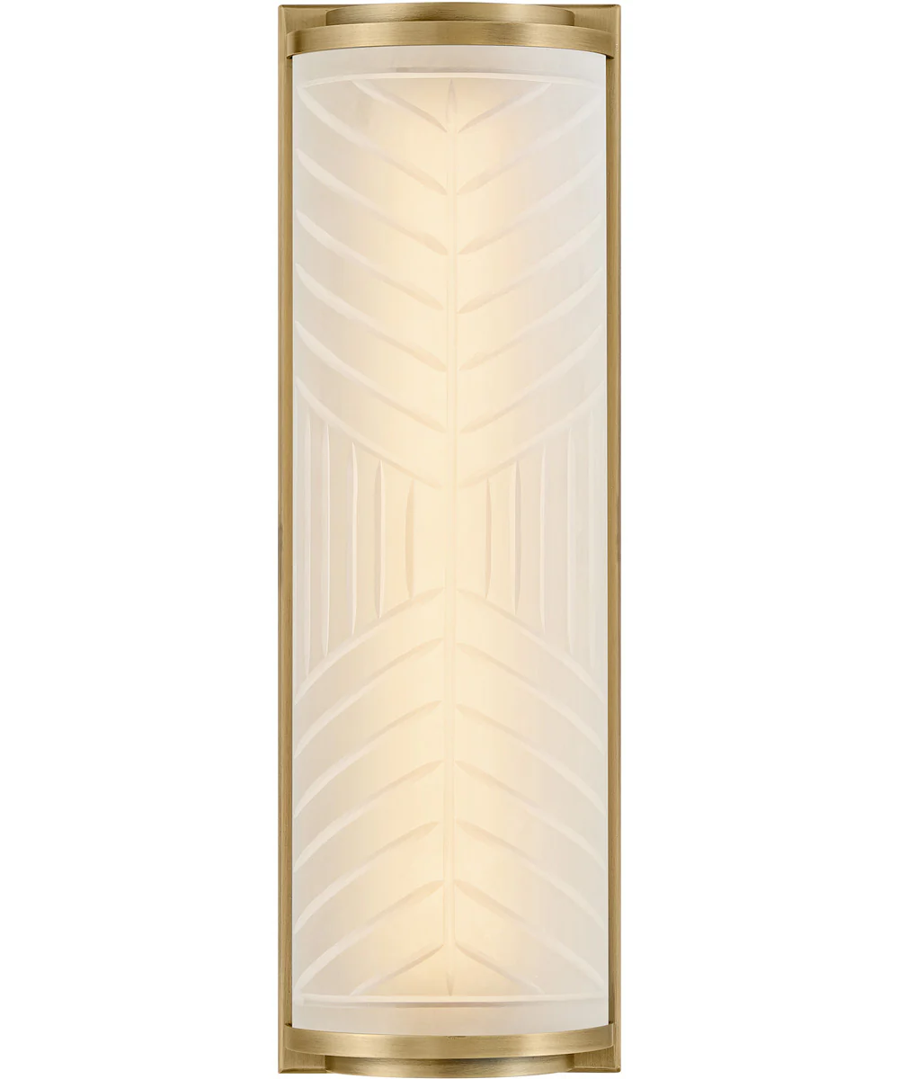 Devon LED-Light Medium Bath Sconce in Lacquered Brass - Image 3