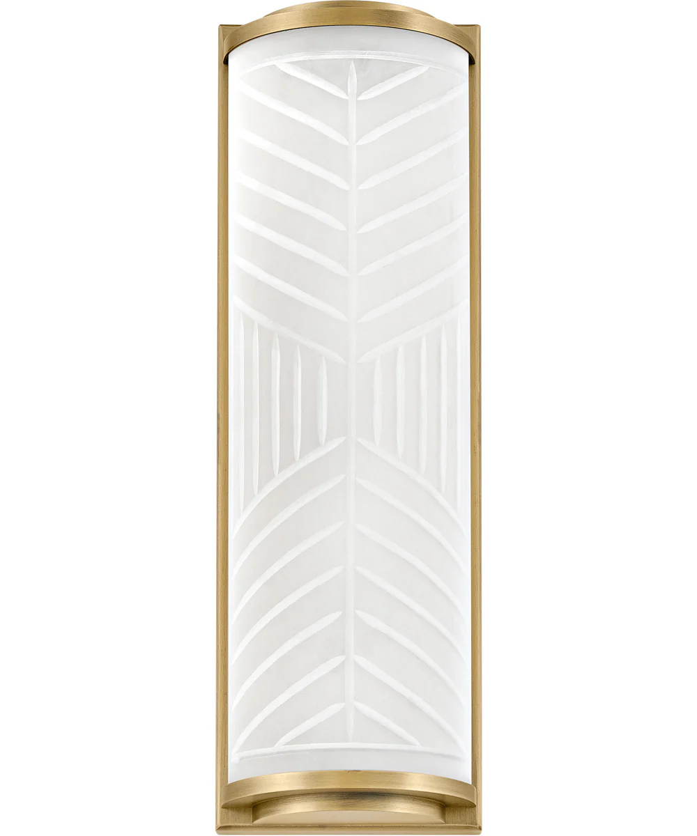Devon LED-Light Medium Bath Sconce in Lacquered Brass - Image 4