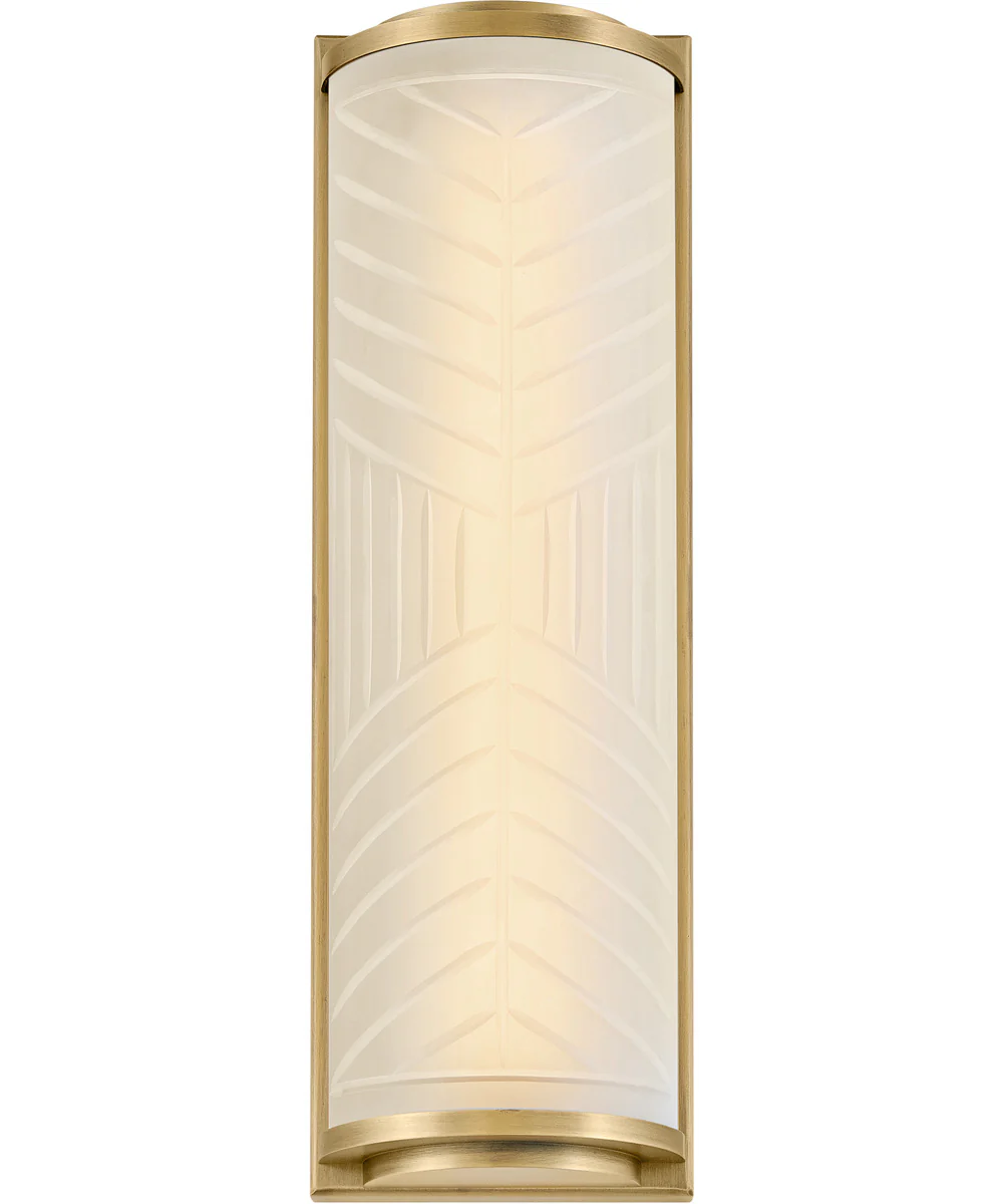 Devon LED-Light Medium Bath Sconce in Lacquered Brass - Image 5