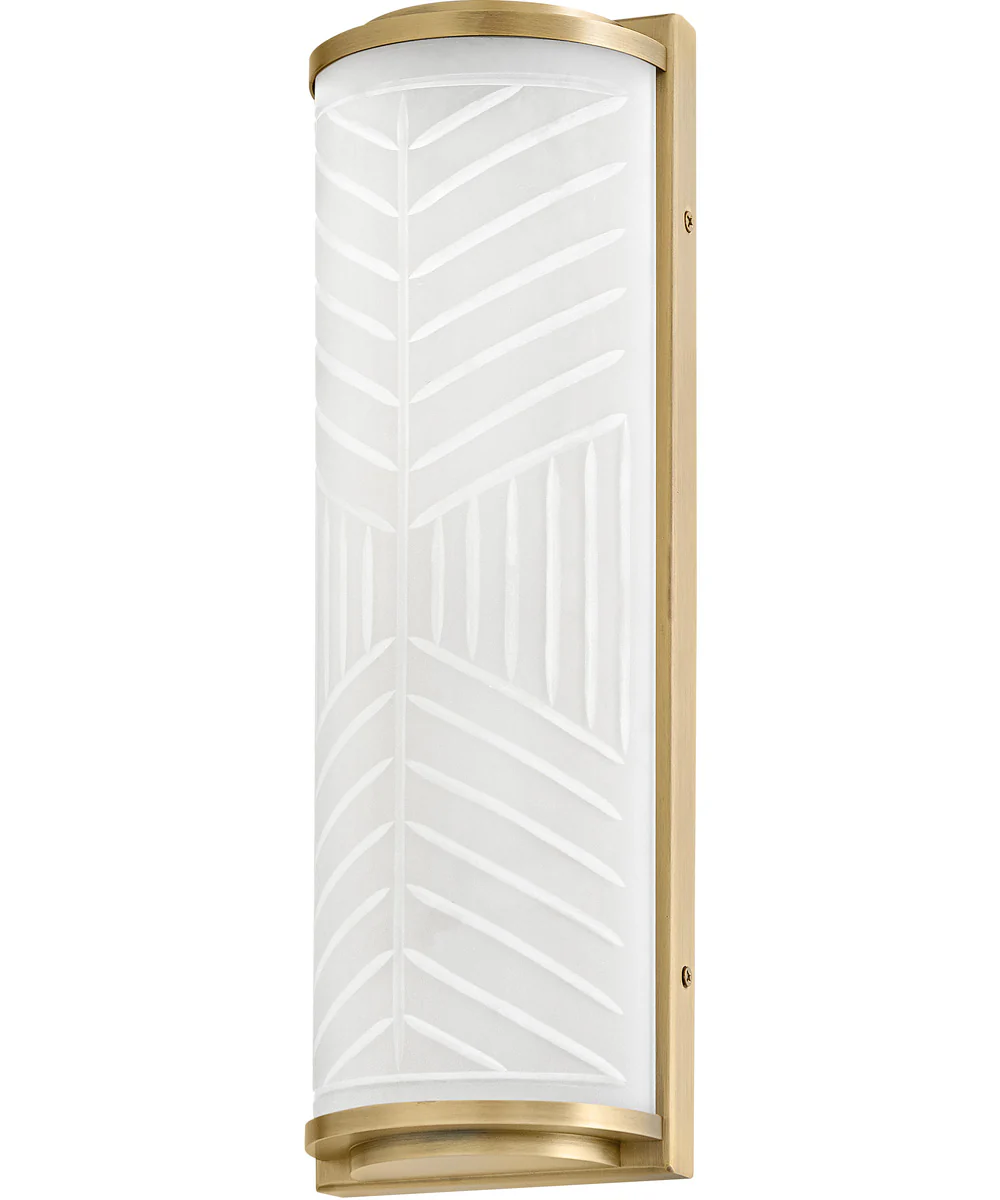 Devon LED-Light Medium Bath Sconce in Lacquered Brass - Image 6
