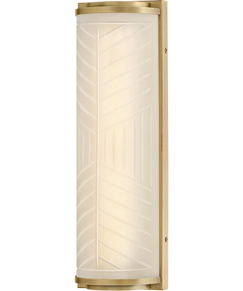 Devon LED-Light Medium Bath Sconce in Lacquered Brass - Image 9
