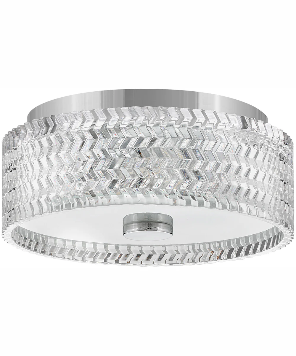 Elle 2-Light Medium Flush Mount in Chrome - Image 2