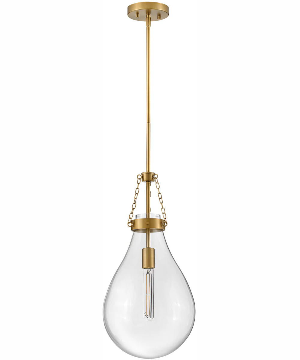 Eloise 1-Light Small Pendant in Lacquered Brass - Image 2