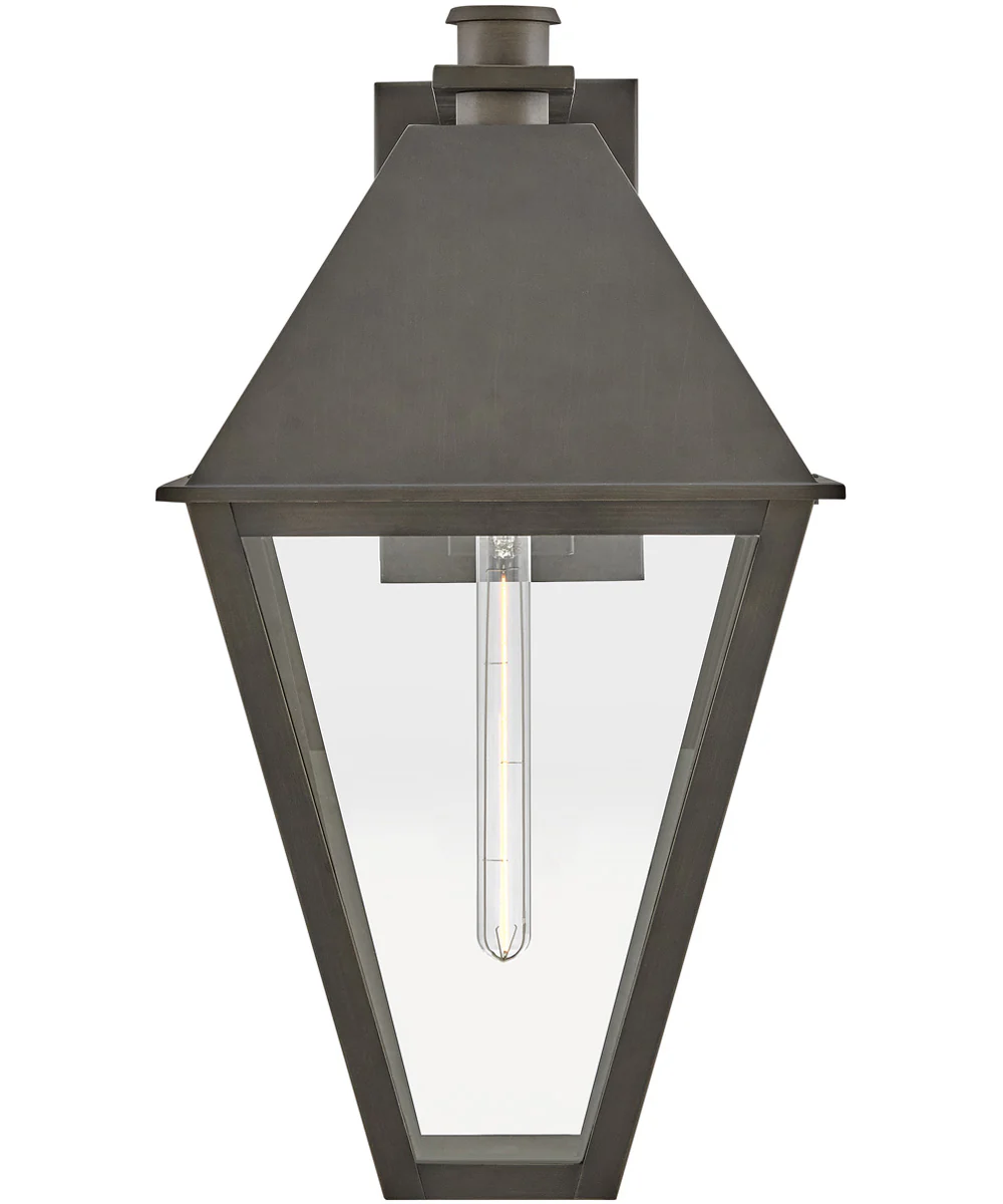 Endsley 1-Light Large Wall Mount Lantern in Blackened Brass - Image 5