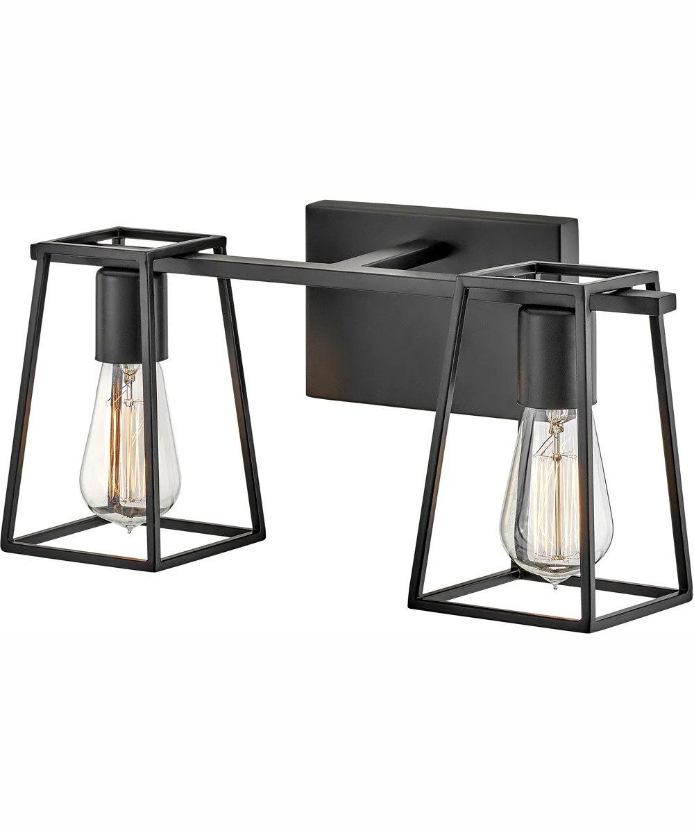 Filmore 2-Light Two Light Vanity in Black - Image 5