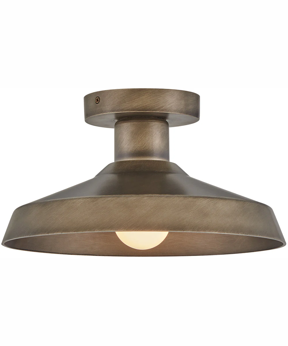 Forge Coastal Elements 1-Light Medium Flush Mount in Burnished Bronze