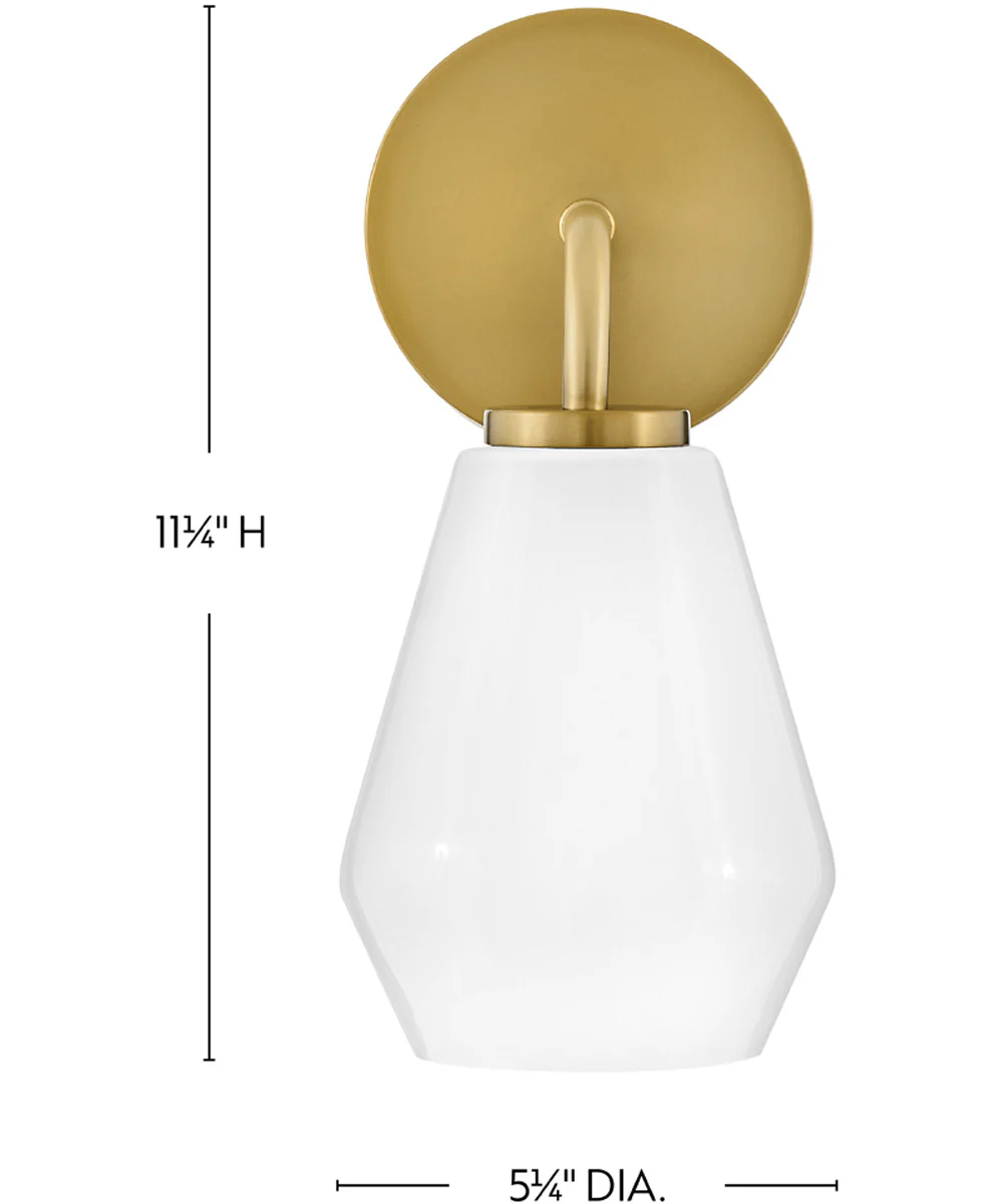 Gio 1-Light Medium Single Light Vanity in Lacquered Brass - Image 2