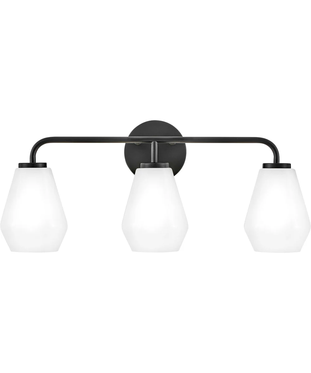 Gio 3-Light Medium Three Light Vanity in Black