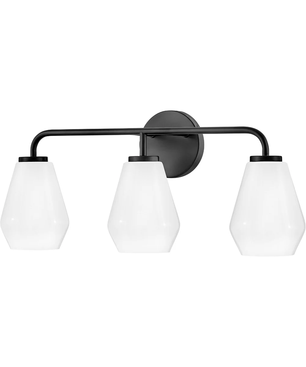 Gio 3-Light Medium Three Light Vanity in Black - Image 6