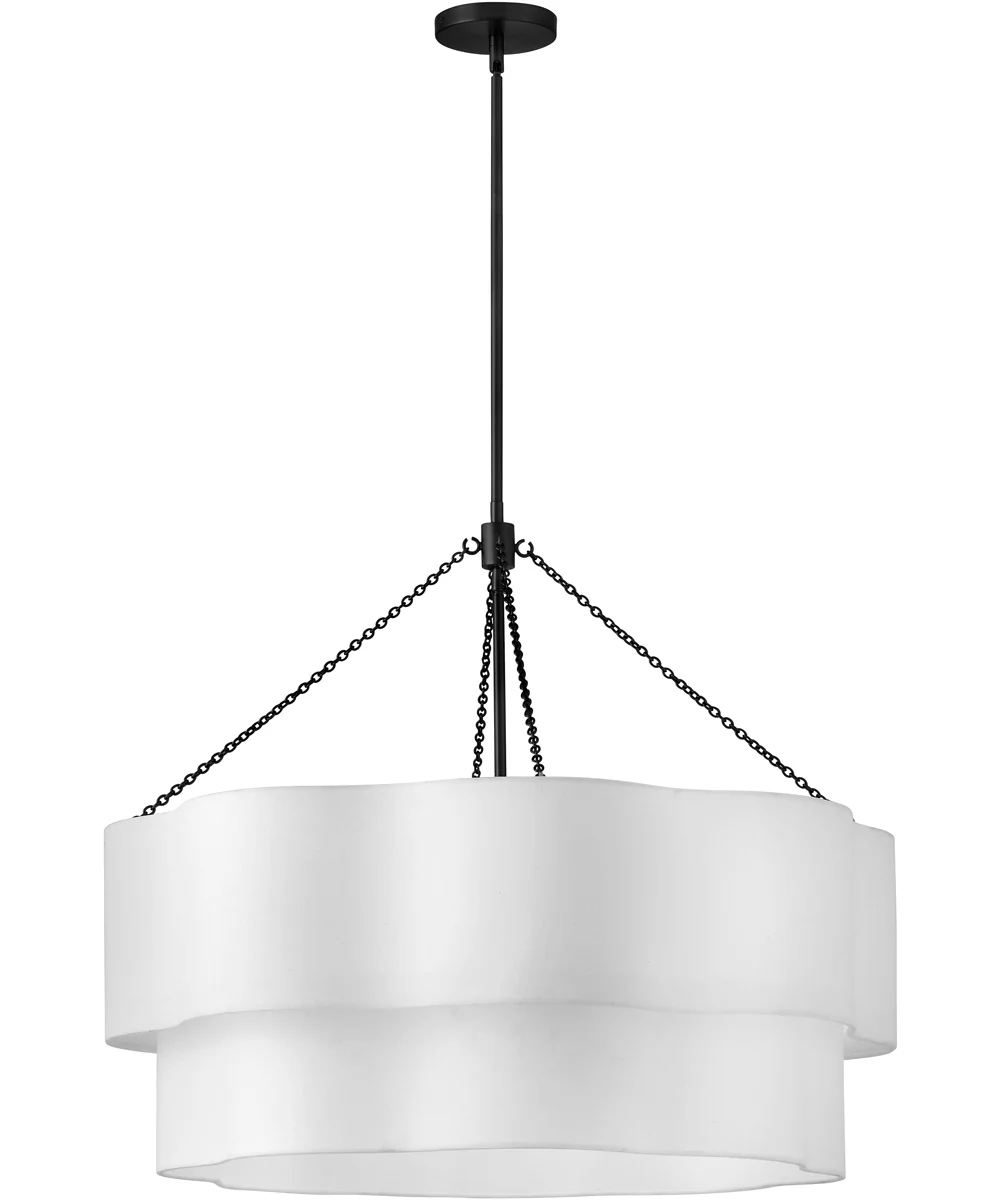 Gwen 8-Light Medium Drum Chandelier in Black - Image 2