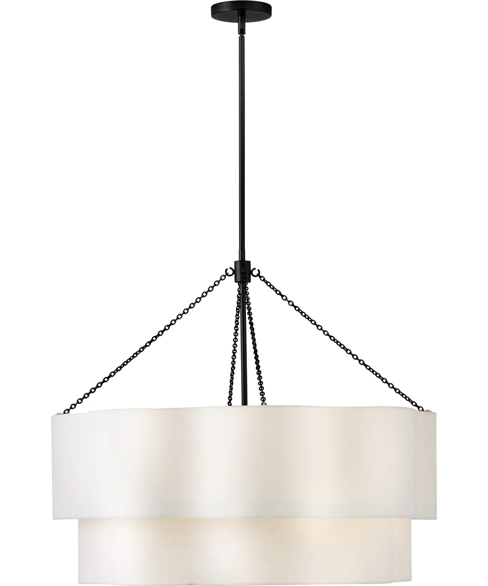 Gwen 8-Light Medium Drum Chandelier in Black - Image 3